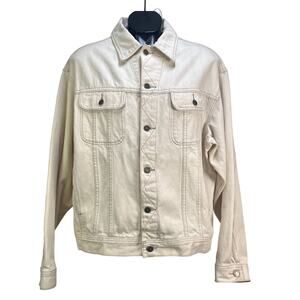 Vintage GAP Denim White Trucker Jean Jacket